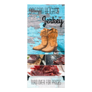 25 Pack Business Price List Blue Wood Barn Door Bo Rack Card