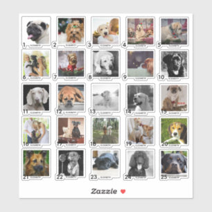25 Personalised ADVENT CALENDAR PHOTOS NAME