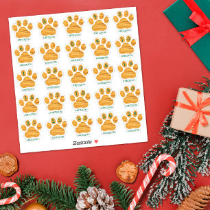 25 Personalised Days of December Dog Paw Advent 