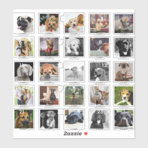 25 Personalised DOG ADVENT CALENDAR PHOTOS NAME