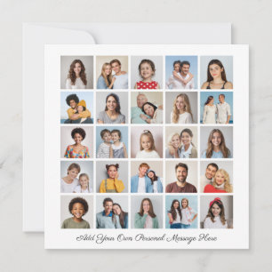 25 Photo Collage Add Your Own Greeting Card