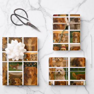 25 Photo Collage Personalised Template Wrapping Paper Sheet