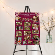 25 Photo Funeral Tribute Floral Display