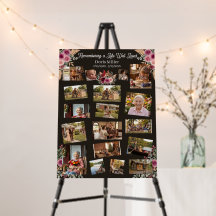 25 Photo Funeral Tribute Floral Display