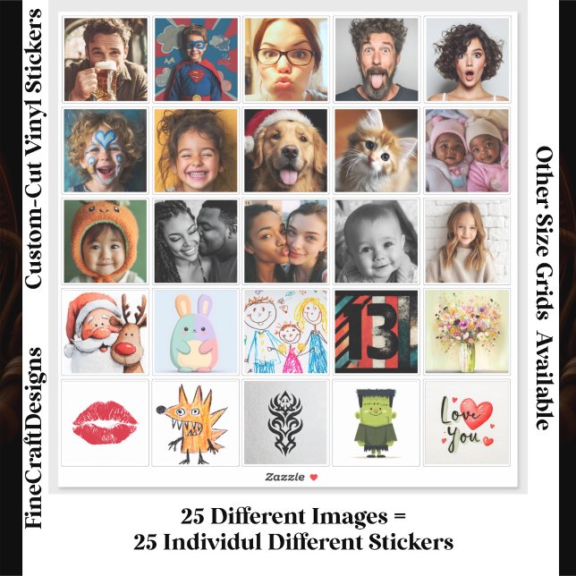 25 Square Individual Custom Photo/Image Collage  (Creator Uploaded)