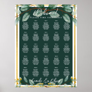 25 Table Elegant RUSTIC Fall Seating Charts