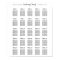25 Table Large Wedding Seating Chart by Table