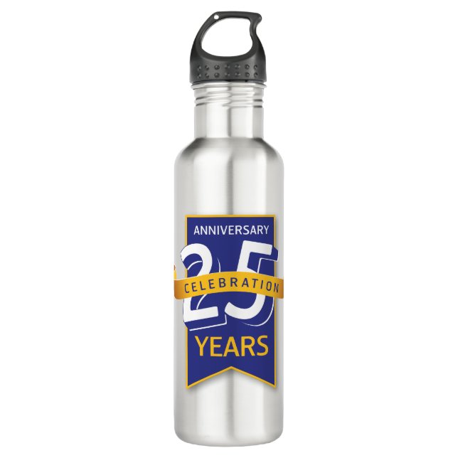 25 th anniversary stainless steel water bottle (Front)