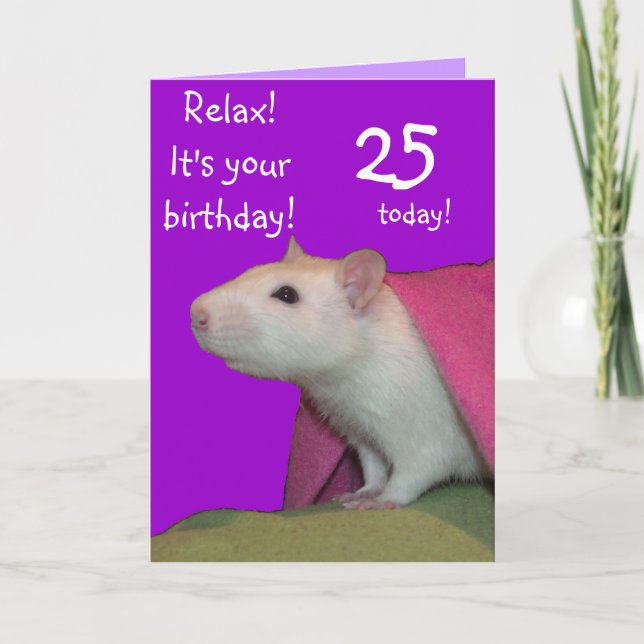 25 today customisable birthday card (Front)