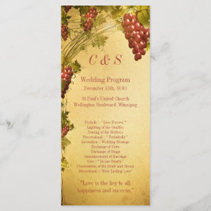 25 Vineyard Wedding Programs