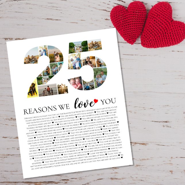 25 wedding anniversary reasons why we love you poster (Creator Uploaded)