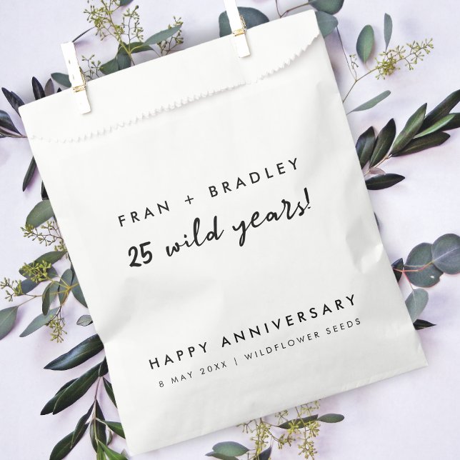 25 Wild Years | 25th Anniversary Wildflower Seeds Favour Bag (Creator Uploaded)