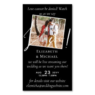 25 x Magnetic Wedding Livestreaming Save the Date Magnetic Business Card
