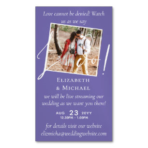 25 x Magnetic Wedding Livestreaming Save the Date Magnetic Business Card