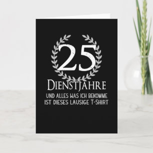 25 Year Company Anniversary Employee Company Card