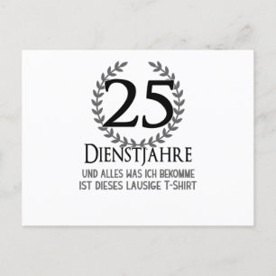 25 Year Company Anniversary Employee Company Postcard