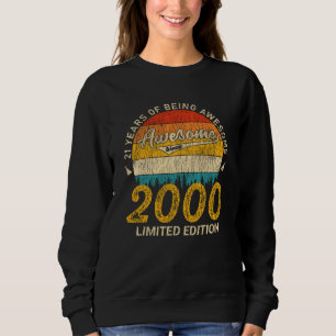 25 Year Old 2000 Retro Awesome 25th Birthday Gift Sweatshirt
