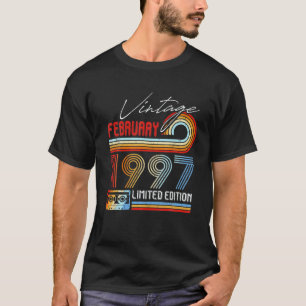 25 Year Old Gifts February 1997 Cassette Tape 25Th T-Shirt