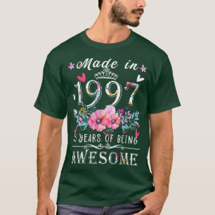 25 year old gifts for women, Made In 1997 Limited T-Shirt