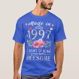 25 year old gifts for women, Made In 1997 Limited  T-Shirt