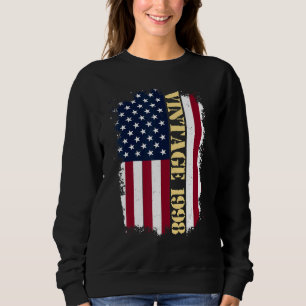 25 Year Old Vintage US Flag 1998 American Flag 25t Sweatshirt
