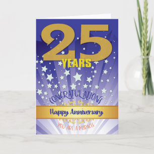 25 Year Recovery Anniversary Bold Numeral Card