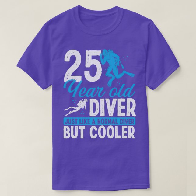 25 Year Scuba Diving Diver Snorkel 25 Birthday T-Shirt (Design Front)