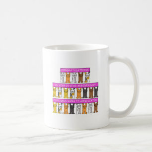 25 Year Work Anniversary Congratulations Cute Cats Coffee Mug