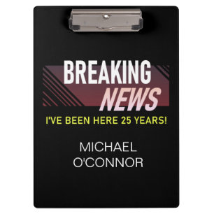 25 Year Work Anniversary Employee Appreciation Clipboard