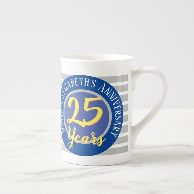 25 Years Anniversary Commemorative Bone China Mug (Right)
