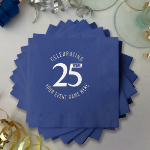 25 years anniversary party foil napkins
