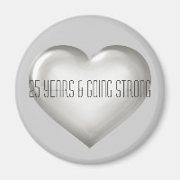 25 Years & Going Strong Silver Heart Anniversary M