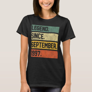 25 Years Old 25th Birthday Legend Since September T-Shirt