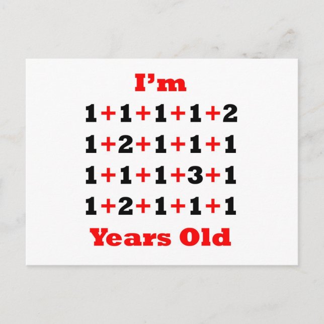25 Years old! Blk Red Postcard (Front)