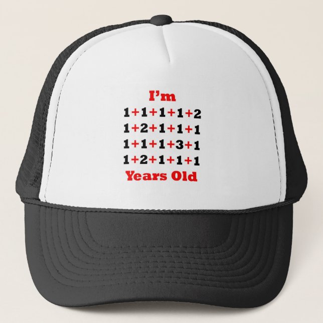 25 Years old! Blk Red Trucker Hat (Front)