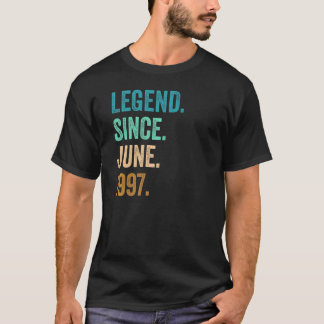 25 Years Old Legend Since June 1997 25th Birthday T-Shirt