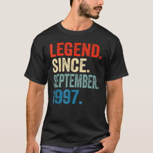 25 Years Old Legend Since September 1997 25th Bir T-Shirt