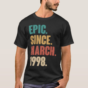 25 Years Old Vintage 1998 Birthday 25th Decoration T-Shirt