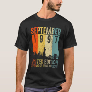25 Years Old Vintage September 1997 25th Birthday T-Shirt