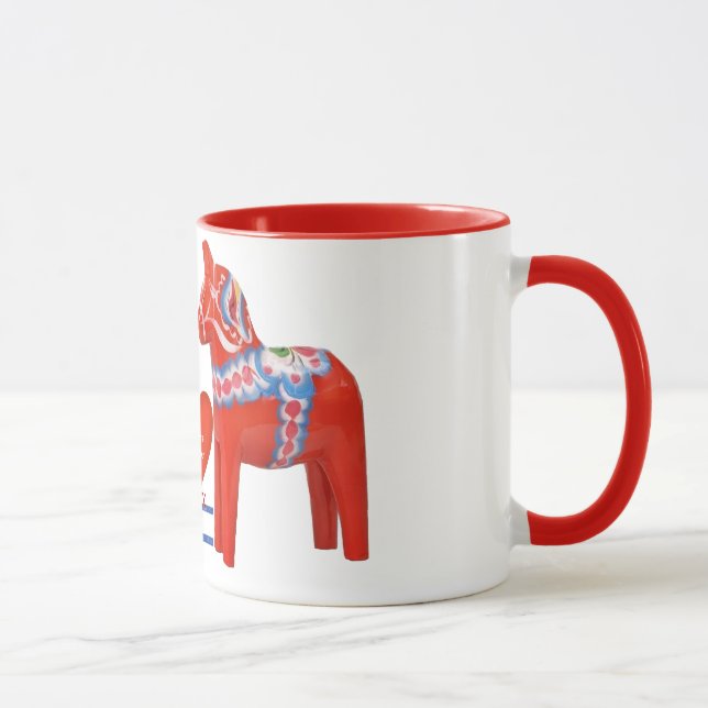 25 Years Together Custom Dated Swedish Dala Horse Mug (Right)