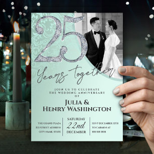 25 Years Together Wedding Anniversary Invitation
