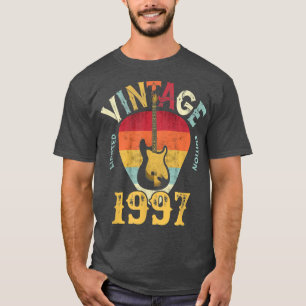25 YearsOld Vintage 1997 Guitar Pick 25th Birthday T-Shirt
