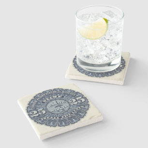 25c Beer Revenue Stamp USA Stone Coaster