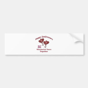 25th. Anniversary Bumper Sticker