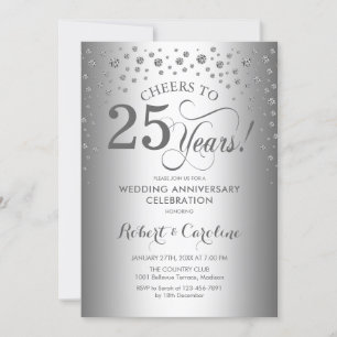 25th Anniversary Celebration - Silver Invitation