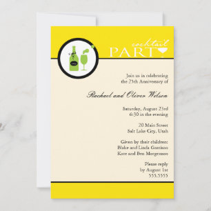 25th anniversary cocktail party invitation