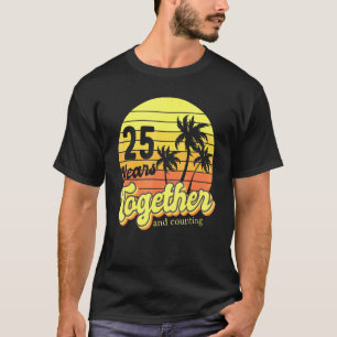 25th Anniversary Cruise Couple Vacation Beach Palm T-Shirt