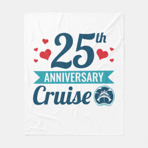 25th Anniversary Cruise Fleece Blanket