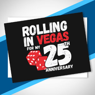 25th Anniversary Married 25 Years Las Vegas Trip Postcard