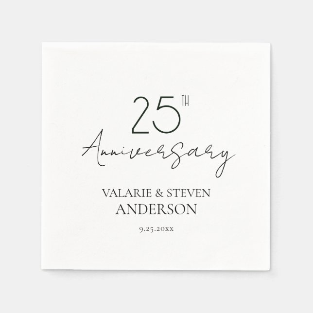 25th Anniversary Minimal Napkins (Front)